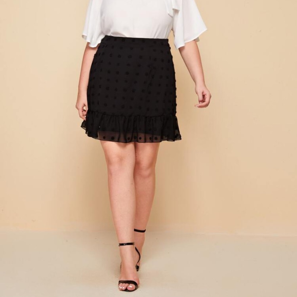 Flounce Hem Swiss Dot Skirt - NWT - Picture 1 of 16